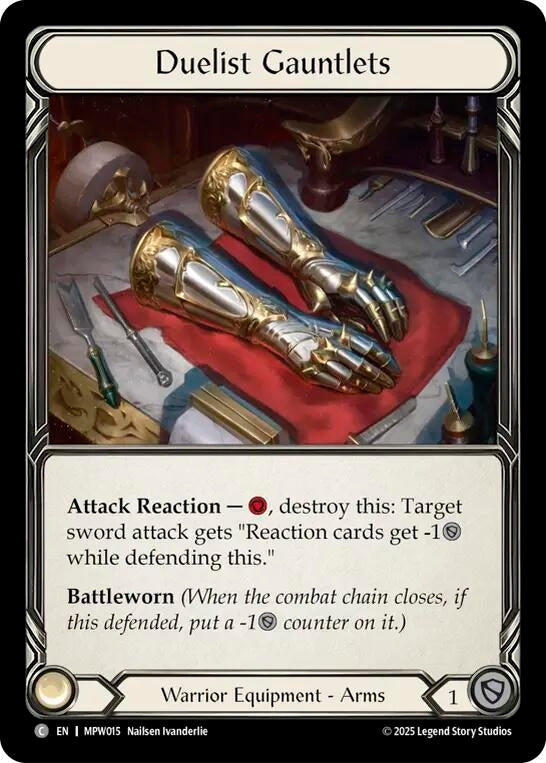 Image for Duelist Gauntlets (MPW015) (Mastery Pack Warrior) (MPW) - Flesh and Blood TCG