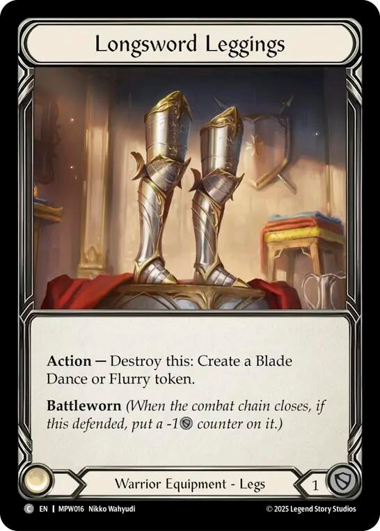 Image for Longsword Leggings (MPW016) (Mastery Pack Warrior) (MPW) - Flesh and Blood TCG