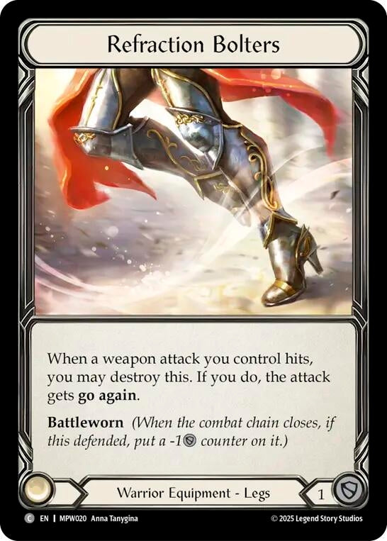 Image for Refraction Bolters (MPW020) (Mastery Pack Warrior) (MPW) - Flesh and Blood TCG