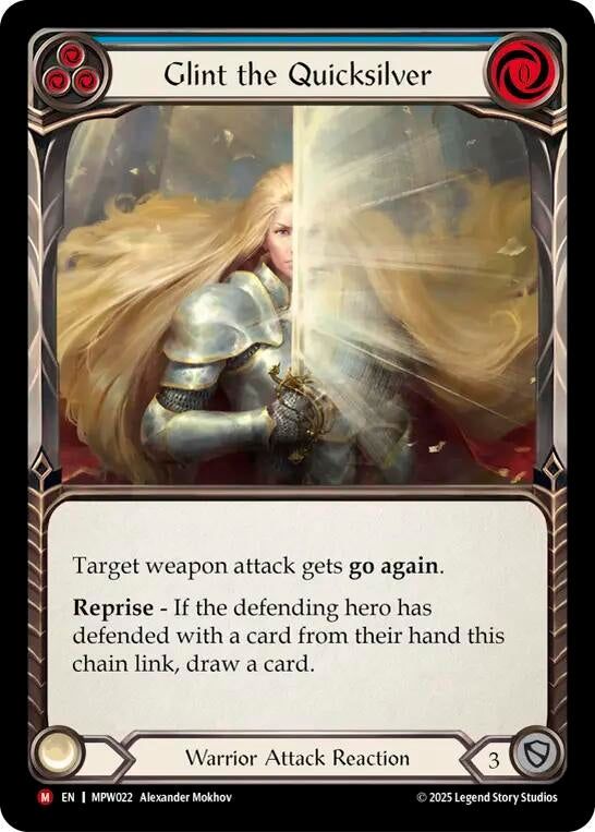 Image for Glint the Quicksilver (Blue) (MPW022) (Mastery Pack Warrior) (MPW) - Flesh and Blood TCG