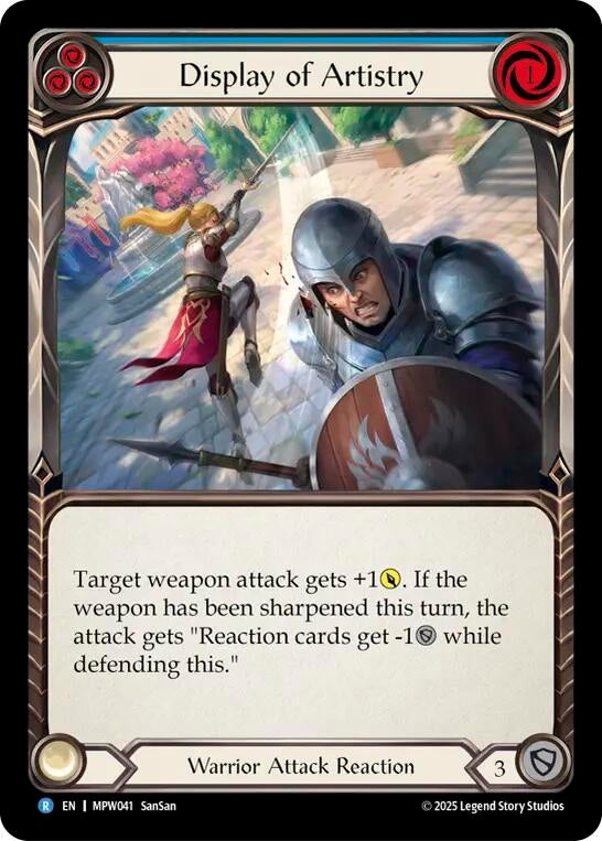 Image for Display of Artistry (Blue) (MPW041) (Mastery Pack Warrior) (MPW) - Flesh and Blood TCG