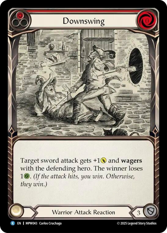 Image for Downswing (Red) (MPW043) (Mastery Pack Warrior) (MPW) - Flesh and Blood TCG