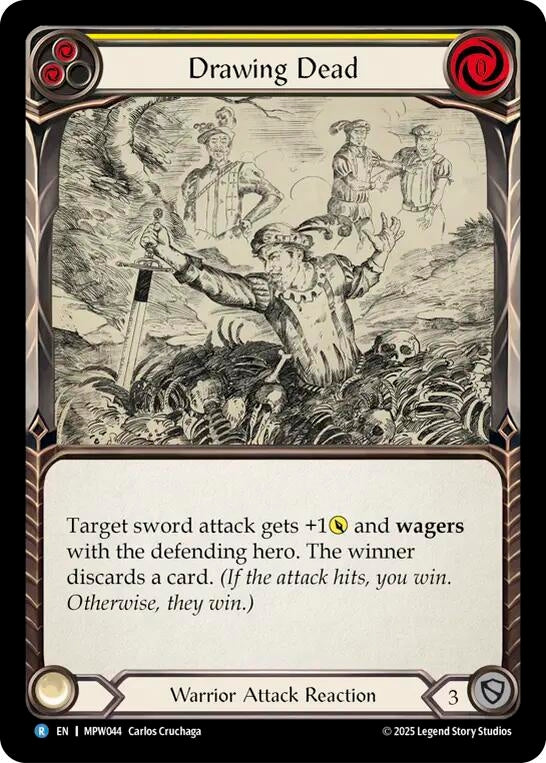 Image for Drawing Dead (Yellow) (MPW044) (Mastery Pack Warrior) (MPW) - Flesh and Blood TCG