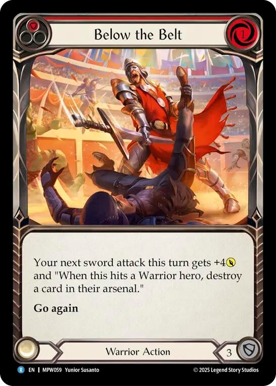 Image for Below the Belt (Red) (MPW059) (Mastery Pack Warrior) (MPW) - Flesh and Blood TCG