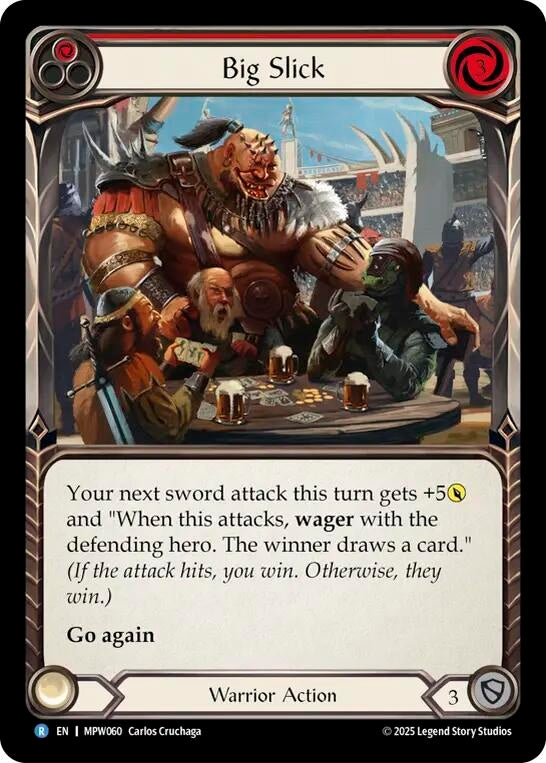 Image for Big Slick (Red) (MPW060) (Mastery Pack Warrior) (MPW) - Flesh and Blood TCG