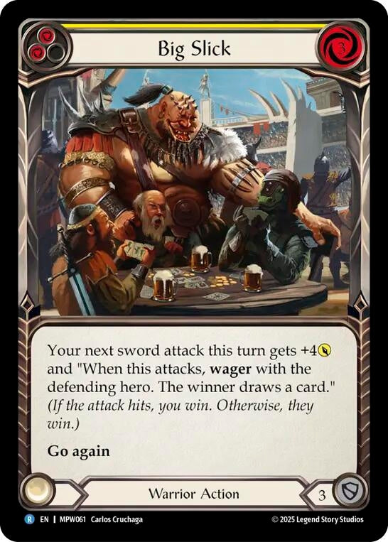 Image for Big Slick (Yellow) (MPW061) (Mastery Pack Warrior) (MPW) - Flesh and Blood TCG