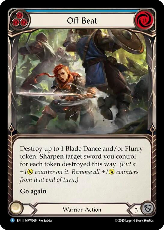 Image for Off Beat (Blue) (MPW066) (Mastery Pack Warrior) (MPW) - Flesh and Blood TCG
