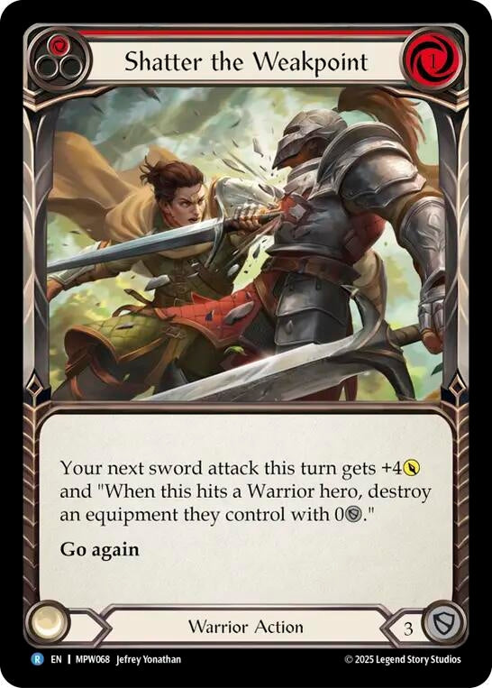 Image for Shatter the Weakpoint (Red) (MPW068) (Mastery Pack Warrior) (MPW) - Flesh and Blood TCG