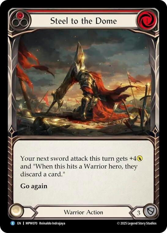 Image for Steel to the Dome (Red) (MPW070) (Mastery Pack Warrior) (MPW) - Flesh and Blood TCG
