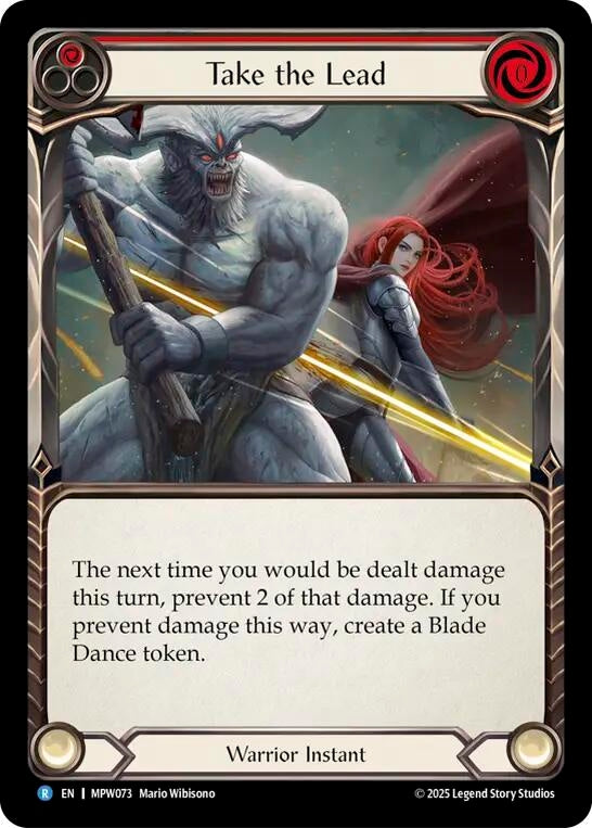 Image for Take the Lead (Red) (MPW073) (Mastery Pack Warrior) (MPW) - Flesh and Blood TCG