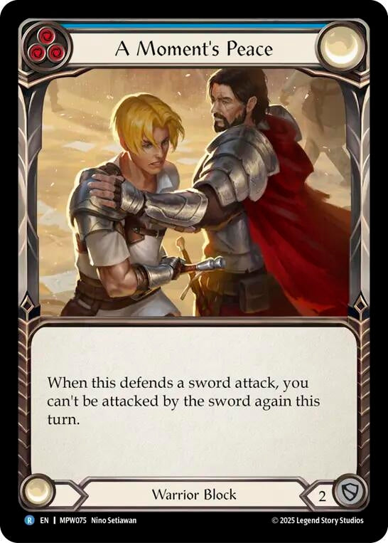 Image for A Moment's Peace (Blue) (MPW075) (Mastery Pack Warrior) (MPW) - Flesh and Blood TCG