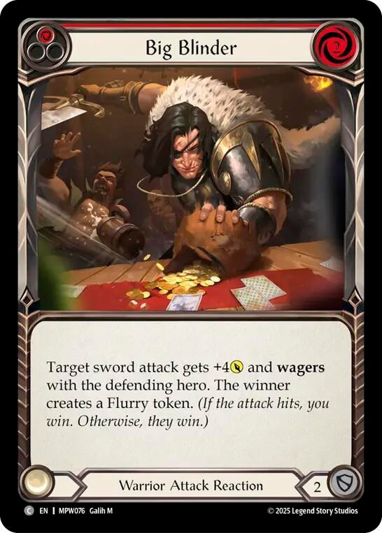 Image for Big Blinder (Red) (MPW076) (Mastery Pack Warrior) (MPW) - Flesh and Blood TCG