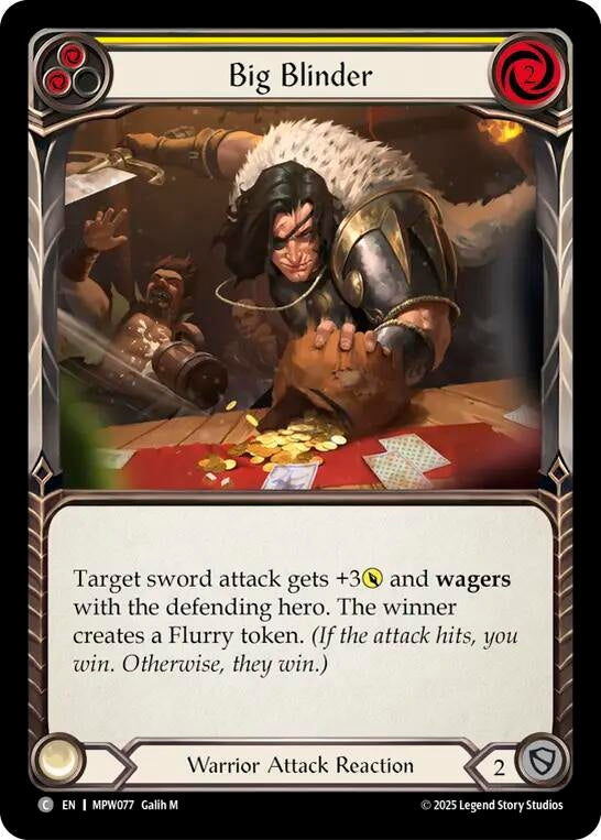 Image for Big Blinder (Yellow) (MPW077) (Mastery Pack Warrior) (MPW) - Flesh and Blood TCG