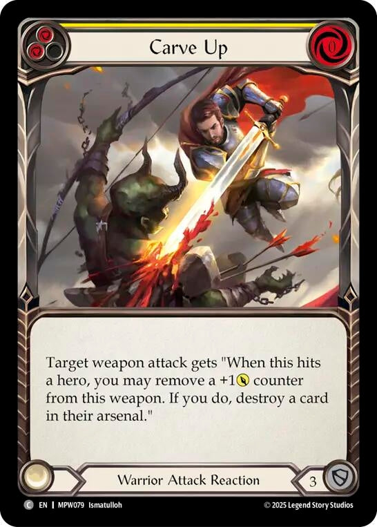 Image for Carve Up (Yellow) (MPW079) (Mastery Pack Warrior) (MPW) - Flesh and Blood TCG