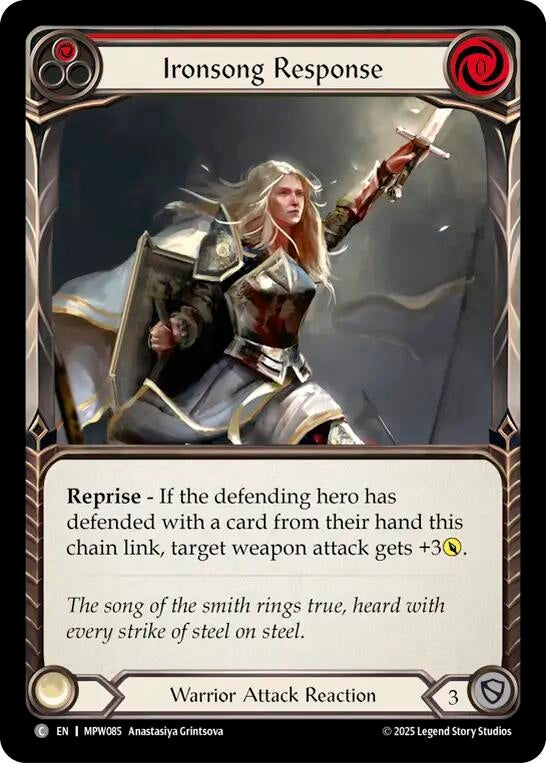 Image for Ironsong Response (Red) (MPW085) (Mastery Pack Warrior) (MPW) - Flesh and Blood TCG