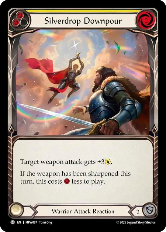 Image for Silverdrop Downpour (Yellow) (MPW087) (Mastery Pack Warrior) (MPW) - Flesh and Blood TCG