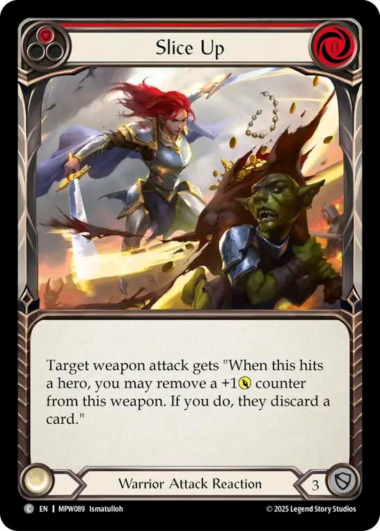 Image for Slice Up (Red) (MPW089) (Mastery Pack Warrior) (MPW) - Flesh and Blood TCG