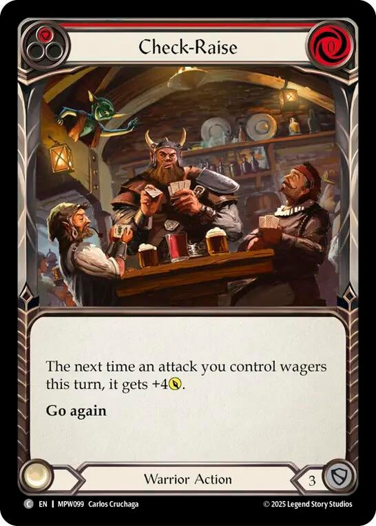 Image for Check-Raise (Red) (MPW099) (Mastery Pack Warrior) (MPW) - Flesh and Blood TCG