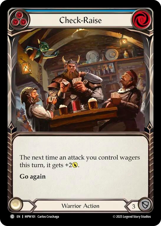 Image for Check-Raise (Blue) (MPW101) (Mastery Pack Warrior) (MPW) - Flesh and Blood TCG