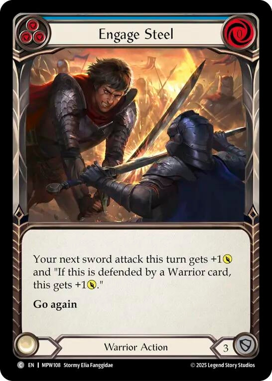 Image for Engage Steel (Blue) (MPW108) (Mastery Pack Warrior) (MPW) - Flesh and Blood TCG
