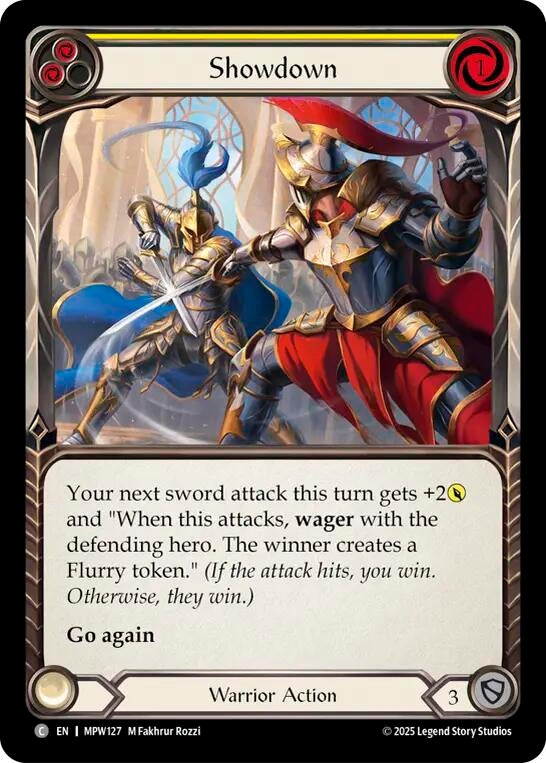 Image for Showdown (Yellow) (MPW127) (Mastery Pack Warrior) (MPW) - Flesh and Blood TCG