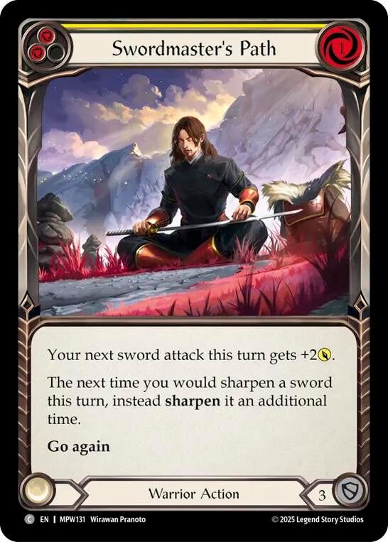 Image for Swordmaster's Path (Yellow) (MPW131) (Mastery Pack Warrior) (MPW) - Flesh and Blood TCG
