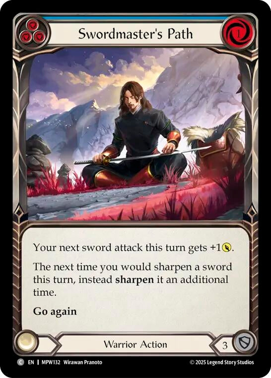 Image for Swordmaster's Path (Blue) (MPW132) (Mastery Pack Warrior) (MPW) - Flesh and Blood TCG