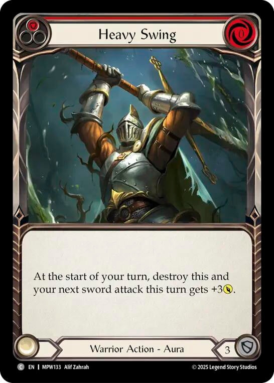 Image for Heavy Swing (Red) (MPW133) (Mastery Pack Warrior) (MPW) - Flesh and Blood TCG