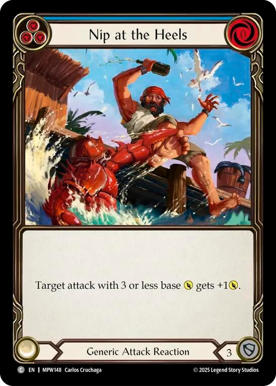 Image for Nip at the Heels (Blue) (MPW148) (Mastery Pack Warrior) (MPW) - Flesh and Blood TCG