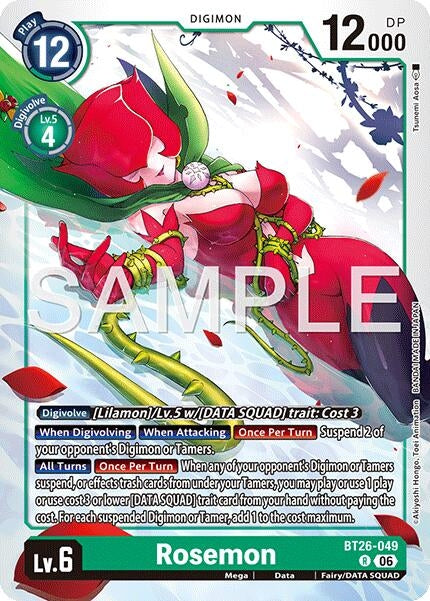 Image for Rosemon (BT26-049 R) (Timeless Bonds) (BT-26) - Digimon Card Game