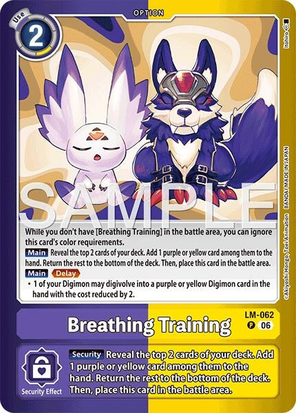 Image for Breathing Training (LM-062 P) (Limited Card Pack -Final Crest-) (LM-08) - Digimon Card Game