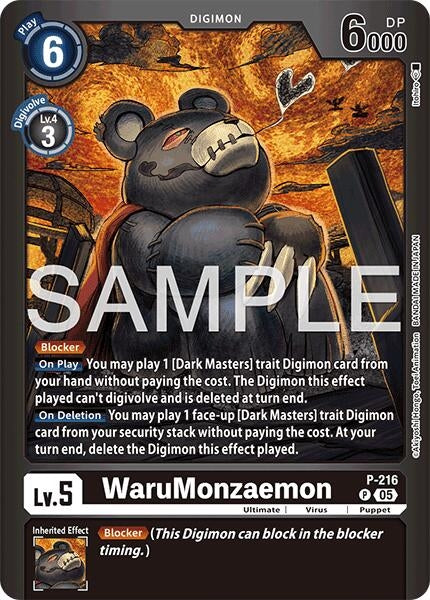 Image for WaruMonzaemon (P-216 P) (Limited Card Pack -Final Crest-) (LM-08) - Digimon Card Game