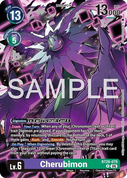 Image for Cherubimon (BT26-078 R) (Timeless Bonds) (BT-26) - Digimon Card Game