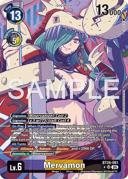 Image for Mervamon (Alternate Art) (BT26-081 SR) (Timeless Bonds) (BT-26) - Digimon Card Game