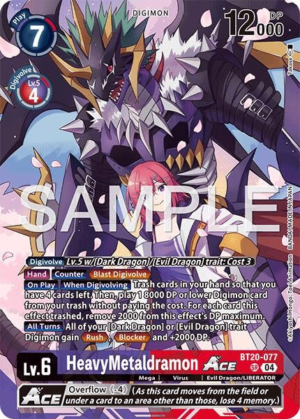 Image for HeavyMetaldramon ACE (BT20-077 SR) (Limited Card Pack -Final Crest-) (LM-08) - Digimon Card Game