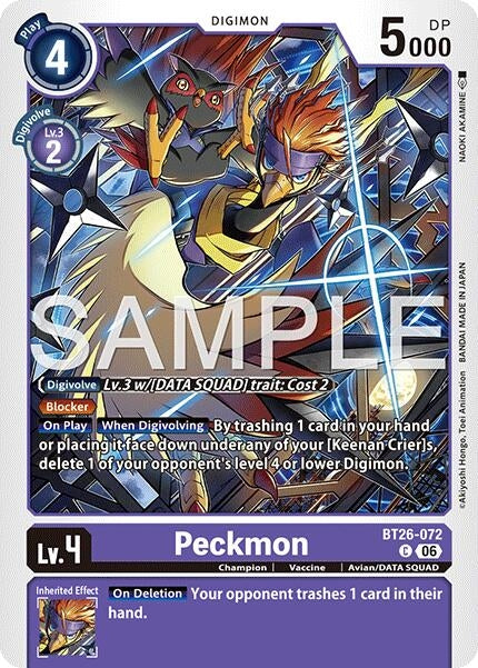 Image for Peckmon (BT26-072 C) (Timeless Bonds) (BT-26) - Digimon Card Game