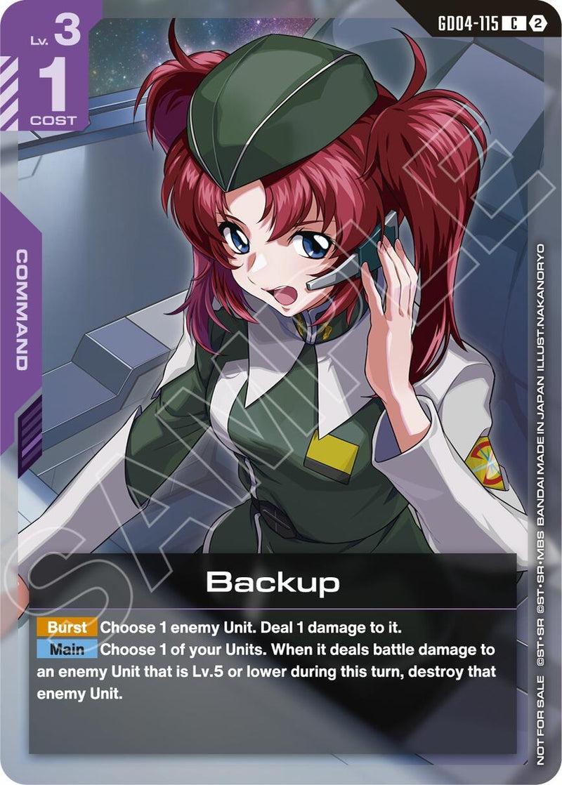 Image for Backup (Event Pack 02) (GD04-115) (Gundam Promotional Cards) (GCG-PR) - Gundam Card Game