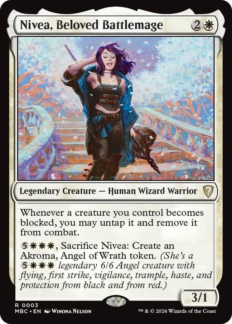 Image for Nivea, Beloved Battlemage (3) (Mystery Booster Commander Edition) (MBC) - Magic: The Gathering