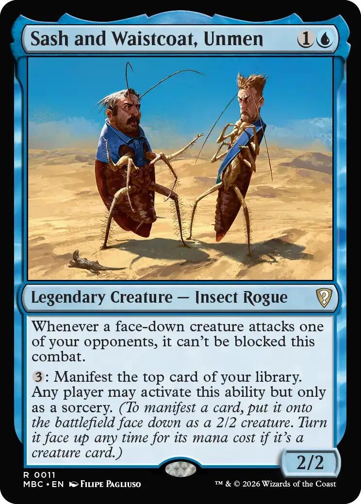 Image for Sash and Waistcoat, Unmen (11) (Mystery Booster Commander Edition) (MBC) - Magic: The Gathering