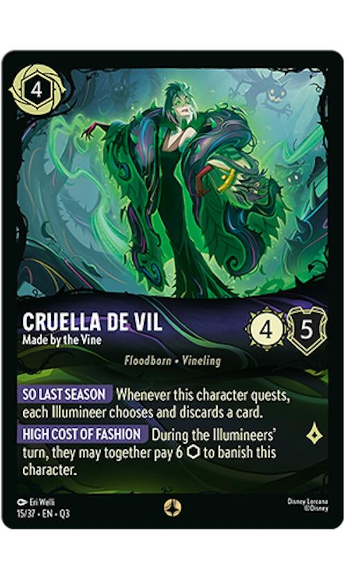 Image for Cruella De Vil - Made by the Vine (15/37) (Illumineer's Quest: The Great Hunny Rescue) (Q3) - Disney Lorcana