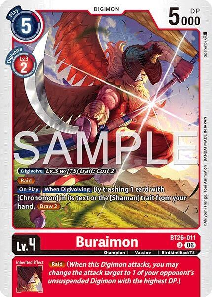 Image for Buraimon (BT26-011 U) (Timeless Bonds) (BT-26) - Digimon Card Game