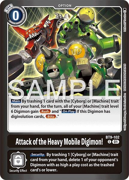 Image for Attack of the Heavy Mobile Digimon! (BT9-102 C) (Limited Card Pack -Final Crest-) (LM-08) - Digimon Card Game