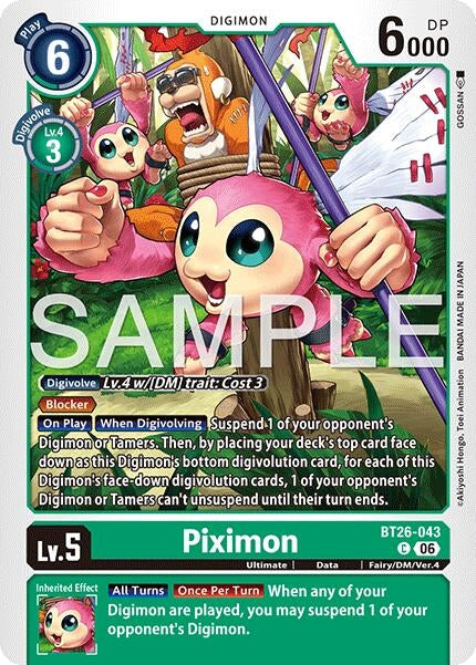 Image for Piximon (BT26-043 C) (Timeless Bonds) (BT-26) - Digimon Card Game