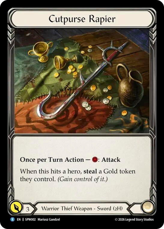 Image for Cutpurse Rapier (SPW002) (Smash Palace: Chorus of Steel) (SPW) - Flesh and Blood TCG