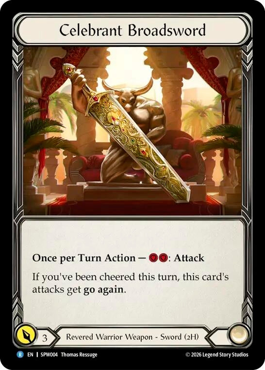 Image for Celebrant Broadsword (SPW004) (Smash Palace: Chorus of Steel) (SPW) - Flesh and Blood TCG