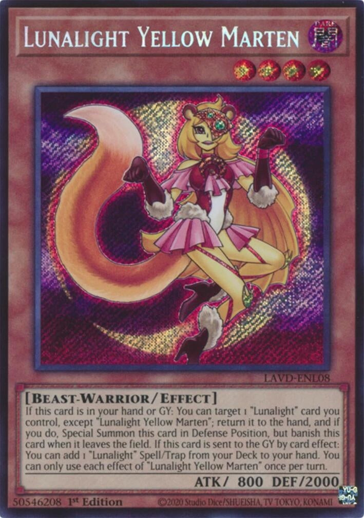 Image for Lunalight Yellow Marten (Secret Rare) (LAVD-ENL08) (Legendary Arc-V Decks) (LAVD) - YuGiOh