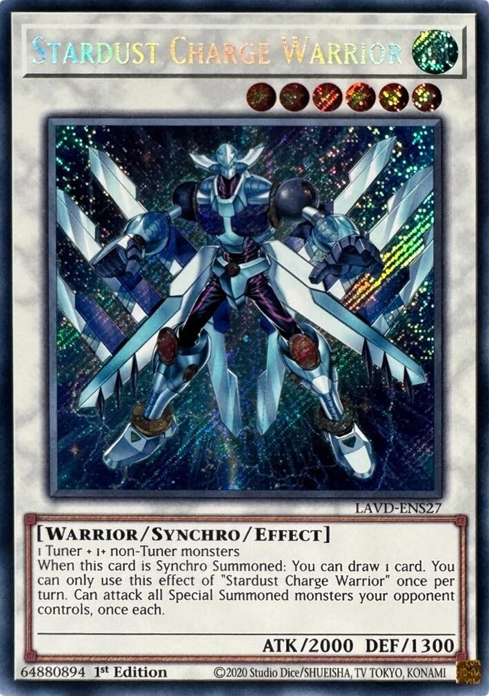 Image for Stardust Charge Warrior (Secret Rare) (LAVD-ENS27) (Legendary Arc-V Decks) (LAVD) - YuGiOh