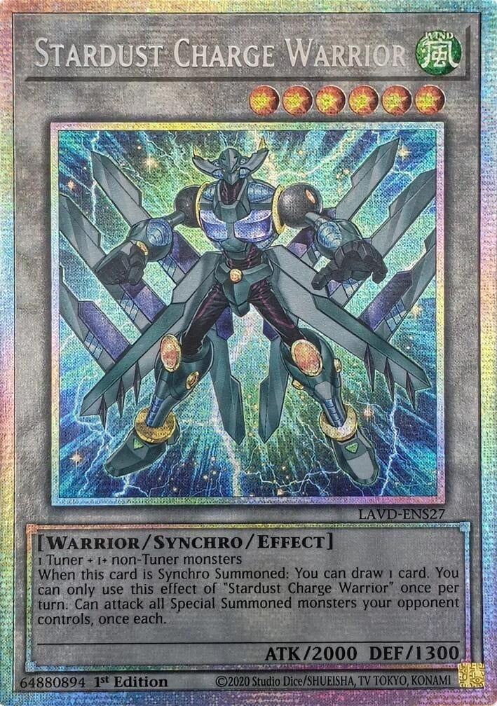 Image for Stardust Charge Warrior (Starlight Rare) (LAVD-ENS27) (Legendary Arc-V Decks) (LAVD) - YuGiOh