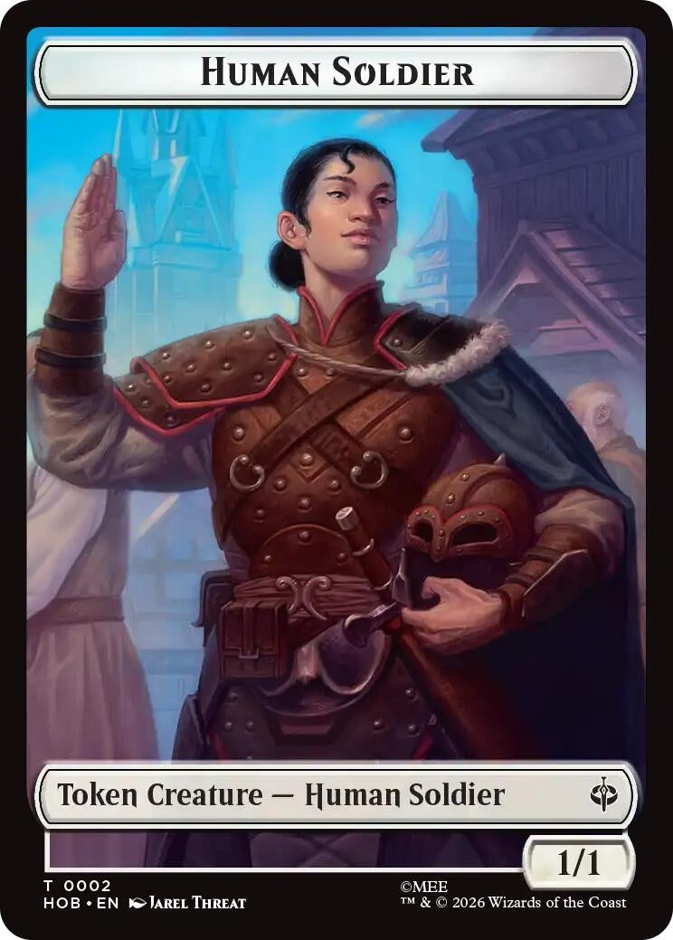 Image for Human Soldier // On An Adventure Double-Sided Token (2 // 15) (The Hobbit) (HOB) - Magic: The Gathering