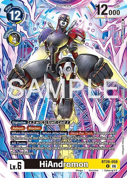 Image for HiAndromon (BT26-058 R) (Timeless Bonds) (BT-26) - Digimon Card Game